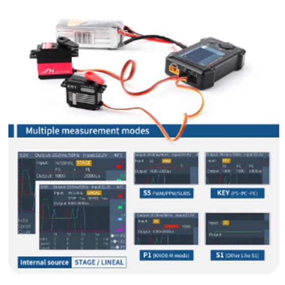 Wholesale ToolkitRC ST8 8CH 100W 2A 2.4 TFT 7-28V 8-Channel Integrated Tester 4 Independent Interface PWM/PPM/SBUS Signal Test